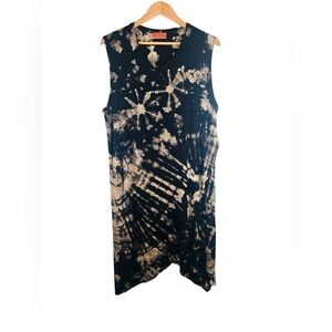 Tucan Tango Black Tan Tie Dye Dress Size M/L